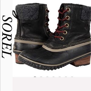 NWT SOREL winter rain leather duck boots 6